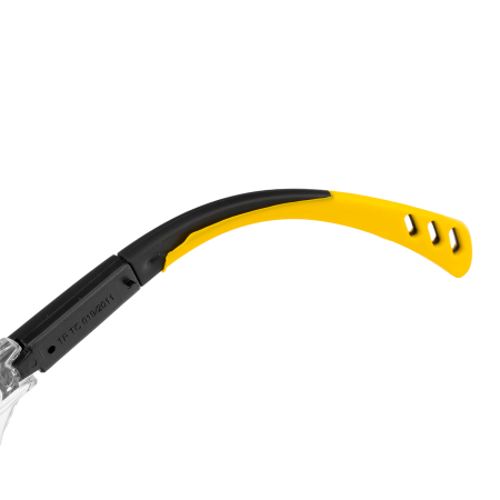 Очки защитные открытые DENZEL поликарбонатные, увеличенная прозрачная линза,  регулируемые дужки