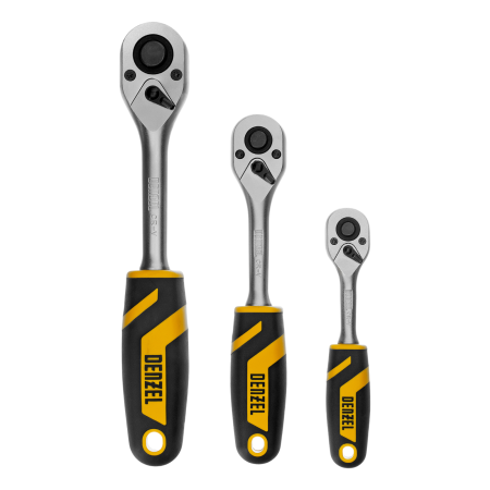 Набор инструментов DENZEL 1/2", 1/4", 3/8", CrV, S2, пластиковый кейс, 216 предметов