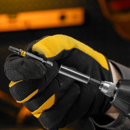 Бита DENZEL TX 25х50, сталь S2, шестигранный профиль, 10 шт. Е 6,3