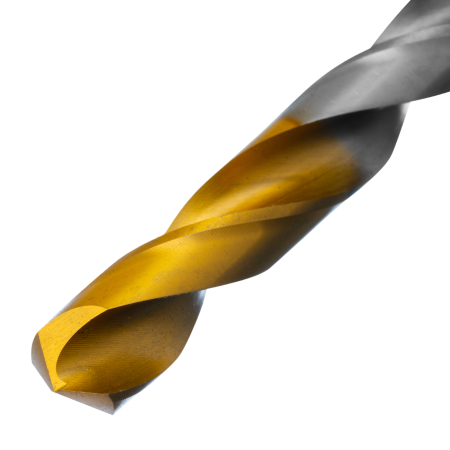 Сверло спиральное по металлу DENZEL 10 x 133 мм, Р6М5, Golden Tip 