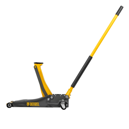 Домкрат гидравлический подкатной DENZEL 3 т, 75-500 мм, быстрый подъем, низкий подхват, проф.
