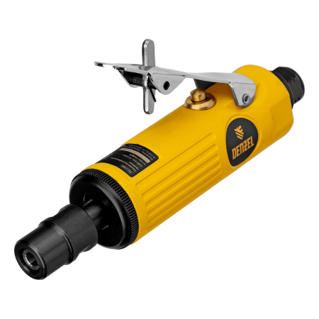 Пневмошлифмашина прямая DENZEL PGS25000, 25000 об/мин, 10 шлиф. камней, цанга - 3, 6 мм, 113 л/мин