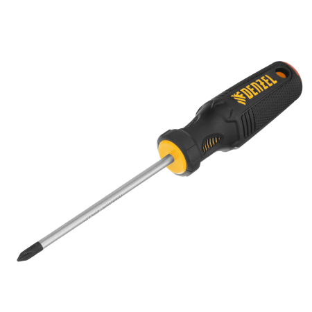 Отвертка DENZEL PH1х100 мм, CrV, трехкомпонентная рукоятка