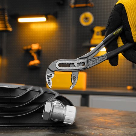 Клещи переставные DENZEL обливные рукоятки, 240 мм