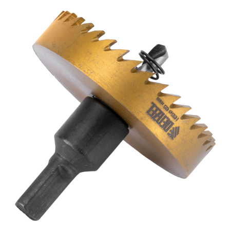 Коронка по металлу DENZEL 724121, 65 мм, HSS, нитридтитановое покрытие