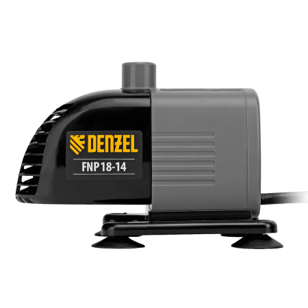 Насос фонтанный DENZEL FNP18-14, 18 Вт, подъем 1,4 м, 750 л/ч, колокольчик/каскад