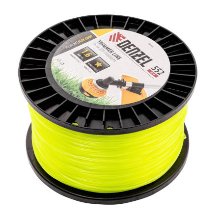 Леска для триммера DENZEL 96284 звезда, 1,6мм х 552м, на DIN катушке FLEX CORD