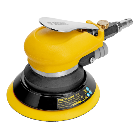 Эксцентриковая шлифовальная машина DENZEL EPG125, 125 мм, 9000 об/мин, 5 мм, 113 л/мин