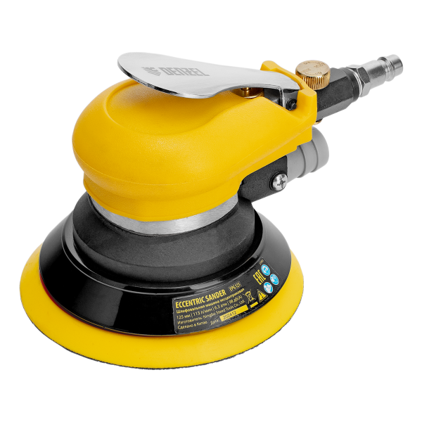 Эксцентриковая шлифовальная машина DENZEL EPG125, 125 мм, 9000 об/мин, 5 мм, 113 л/мин