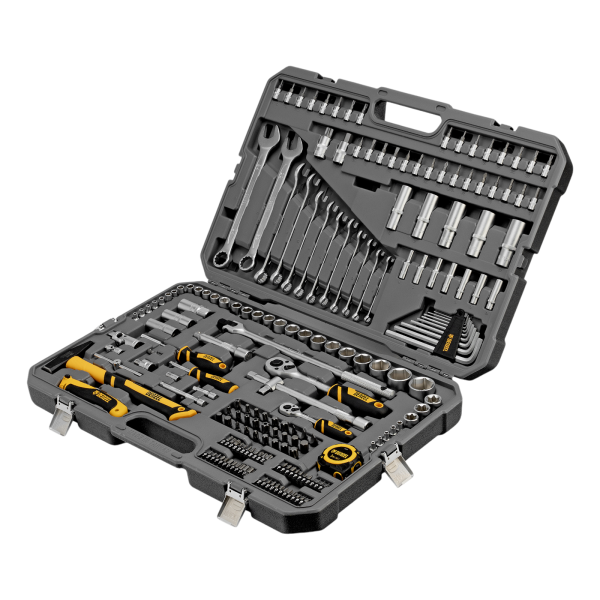 Набор инструментов DENZEL 1/2", 1/4", CrV, S2, пластиковый кейс, 194 предмета