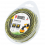 Леска для триммера DENZEL двухкомпонентная витая квадратная, 2,0мм х 15м, блистер SkyCutter