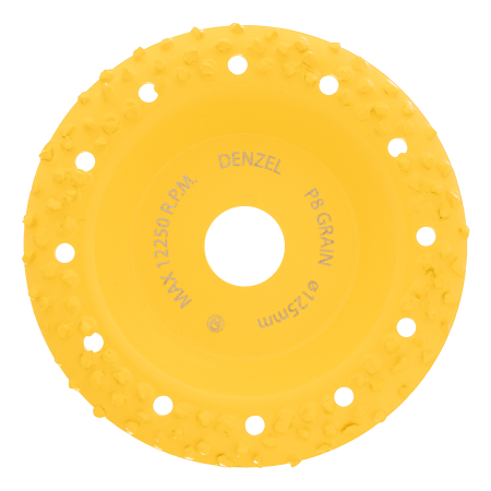 Чашка твердосплавная зачистная DENZEL, 125 мм, Наклонная, крупное зерно #8