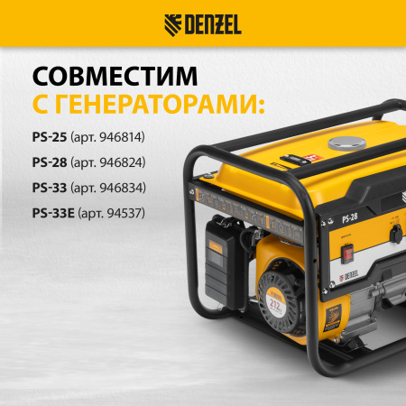 Транспортировочный комплект DENZEL 94669 для генераторов DENZEL PS-25, PS-28, PS-33, PS-33E