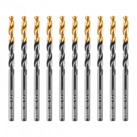Сверло по металлу DENZEL 4,2 мм, HSS-Tin, Golden Tip, 10 шт.