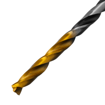 Сверло спиральное по металлу DENZEL 3,5 x 70 мм, Р6М5, Golden Tip, многогранная заточка, 2шт.