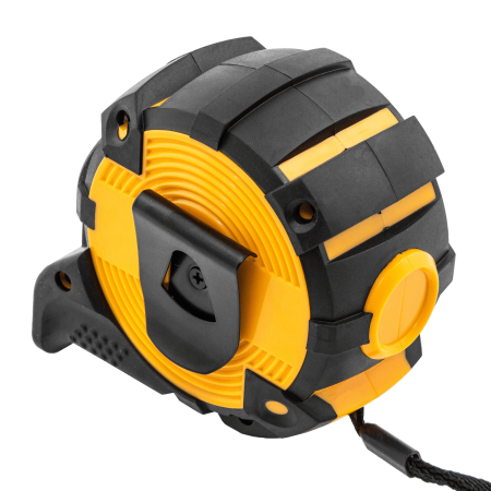 Рулетка DENZEL 31524 8м х 32мм, автоматич. фиксац., нейлон. покрытие, магнит. зацеп, двухстор. разметка