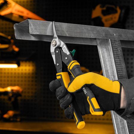 Ножницы по металлу DENZEL 78371, 270 мм, прямой и правый рез, сталь СrMo