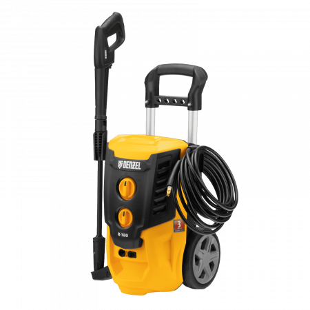 Моечная машина высокого давления DENZEL R-180, 2200 Вт, 180 бар, 380 л/ч, колесная