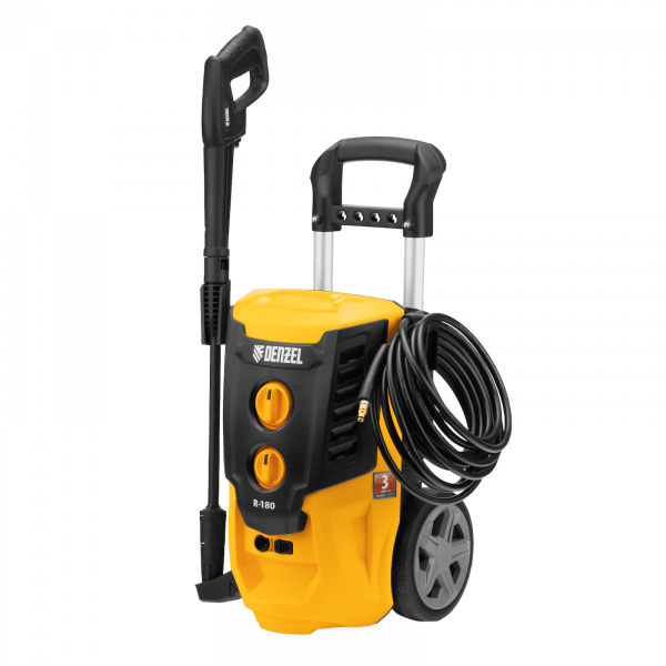Моечная машина высокого давления DENZEL R-180, 2200 Вт, 180 бар, 380 л/ч, колесная
