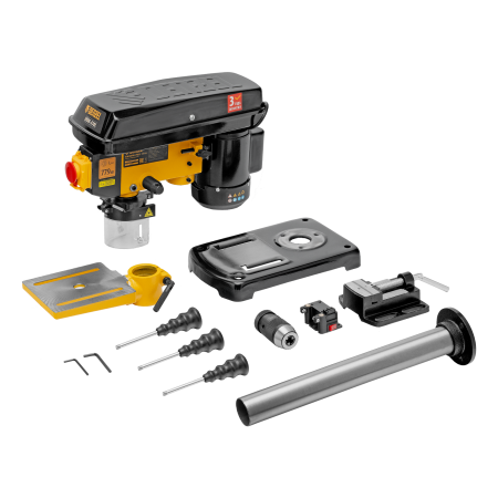 Станок сверлильный DENZEL DDM-350L, 350 Вт, 13 мм, 5 ск., лазер, настольный