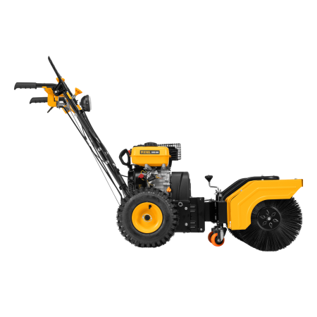 Гибридная снегоуборочная машина DENZEL с функц. подметания SWB-800, 212 сс, руч. старт, 2 насадки