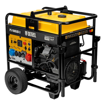 Генератор бензиновый DENZEL PS-180EAD-3, 18 кВт,230/400 В, 65л, разъем ATS,перекл.режима,эл.старт