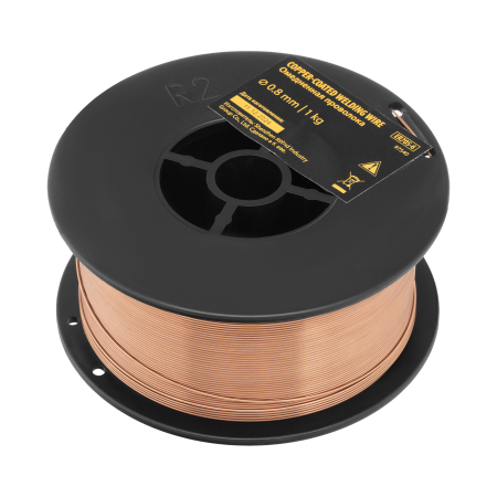 Омедненная проволока Denzel ER70S-6, диам. 0,8 мм, 1 кг, диам. катушки D100