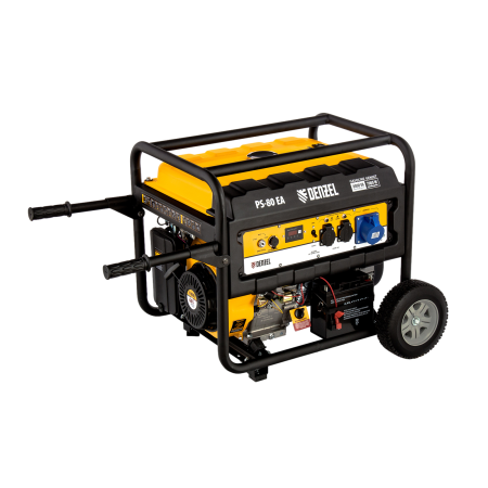 Генератор бензиновый DENZEL PS 80 EA, 8.0 кВт, 230 В, 25 л, электростартер