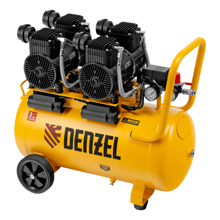 Компрессор безмасл. малошумный DENZEL DLP -3000/50, 3 кВт, 2х1,5 кВт,50 л, 2850 об/мин,500 л/мин Компрессор безмасл. малошумный DENZEL DLP -3000/50, 3 кВт, 2х1,5 кВт,50 л, 2850 об/мин,500 л/мин