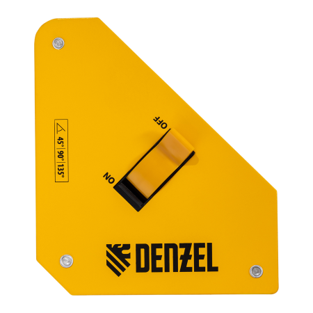 Фиксатор магнитный DENZEL отключаемый для сварочных работ усилие 55 LB, 45х90 град.