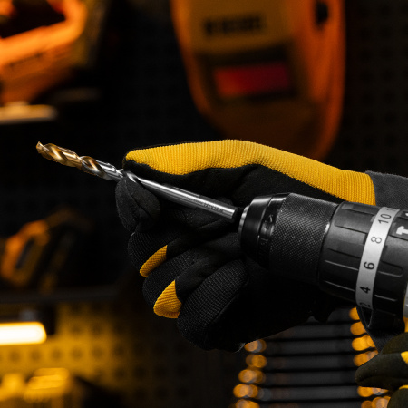 Сверло спиральное по металлу DENZEL 8,5 x 117 мм, Р6М5, Golden Tip