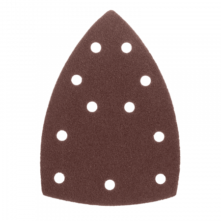 Треугольник абразивный на ворc. подложке под "липучку", перф., P 80, 150х150х100 мм, 5 шт. Denzel