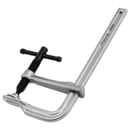 Струбцина DENZEL F-образная, 80x150мм, кованая