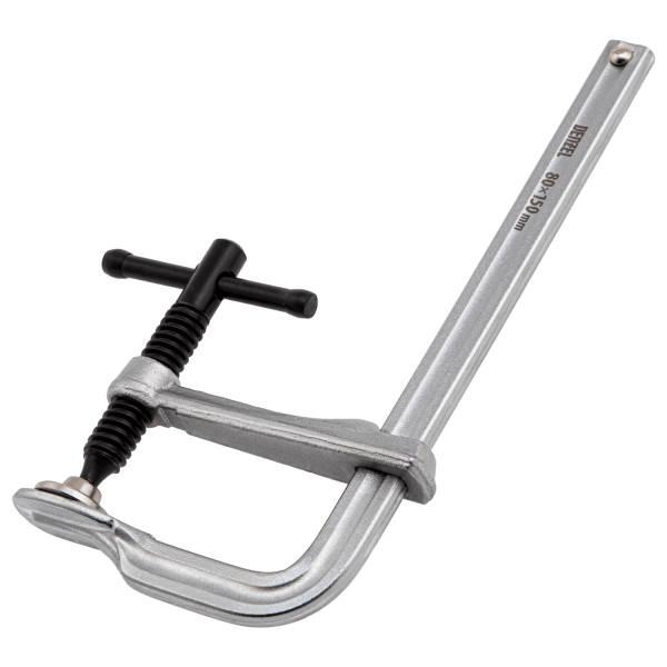 Струбцина DENZEL F-образная, 80x150мм, кованая Струбцина DENZEL F-образная, 80x150мм, кованая