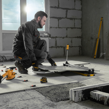 Плиткорез DENZEL 600х14мм, цельнометал. напр., каретка на подш., стальная станина, рукоятка-пенал