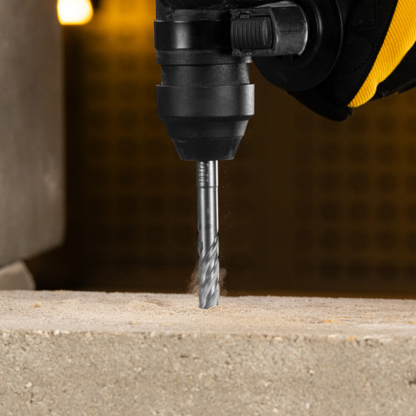 Бур по бетону DENZEL, цельная крестовая пластина, 10x115 мм, SDS PLUS