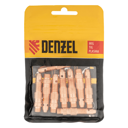 Держатель цанги для электрода DENZEL 2мм, 2,4мм, 3,2 мм, 10 шт