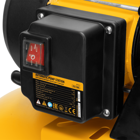 Насосная станция DENZEL PSL1100X, 1100 Вт, 3600 л/ч, ресивер 50 л, подъем 45 м, нержавейка