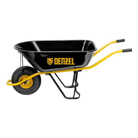 Тачка строительная DENZEL, усиленная, объем 130 л, 230 кг, колесо 15х6.00-6