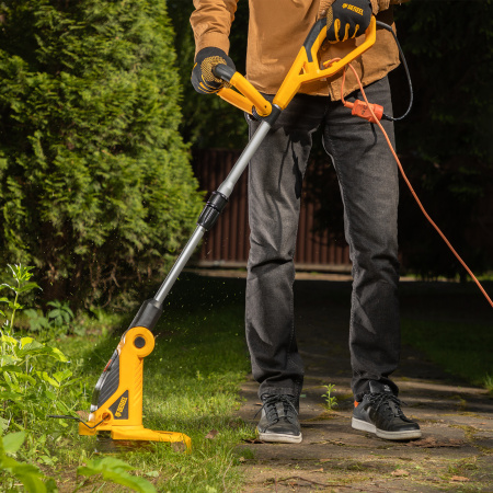 Триммер электрический DENZEL TE-650, 650 Вт, 330 мм, катушка автомат, телескопическая штанга