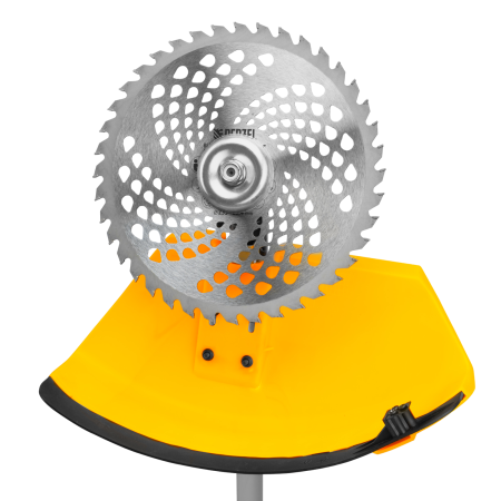 Триммер бензиновый DENZEL DT-43E, 43 см3, неразъемная штанга, электростартер, состоит из 2 частей