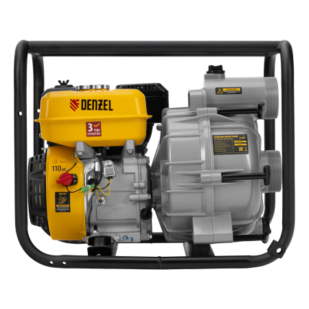 Мотопомпа бензиновая для грязной воды DENZEL PX-80D7, 7 л.с., 3", 1300 л/мин, глуб 8 м,напор 30 м