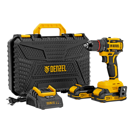 Дрель-шуруповерт аккумуляторная бесщет. DENZEL CDH-BL-20, Li-Ion, 20 В Дрель-шуруповерт аккумуляторная бесщет. DENZEL CDH-BL-20, Li-Ion, 20 В
