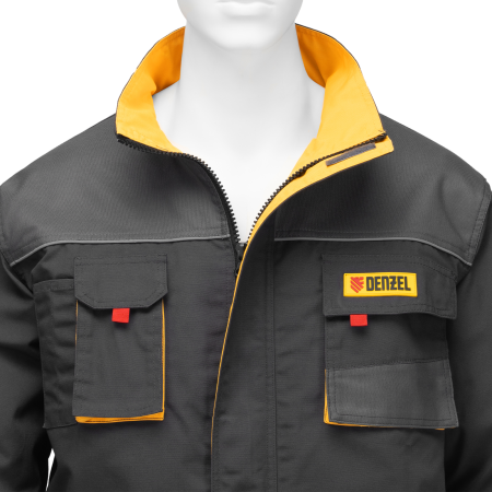 Куртка профессиональная рабочая DENZEL 65% полиэстер 35% хлопок, XXXL