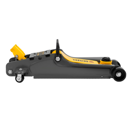 Домкрат гидравлический подкатной с фиксатором DENZEL 2,5 т,  85-385 мм, в пласт. кейсе