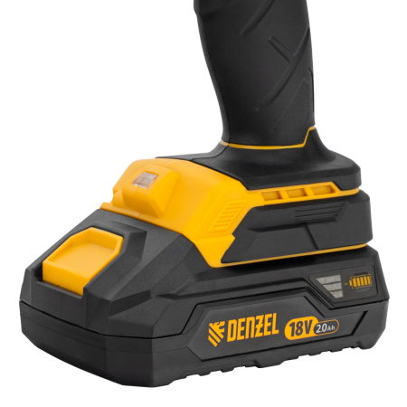 Дрель-шуруповерт аккумуляторная ударная бесщет DENZEL CIDB-18-02, Li-Ion, 18 В