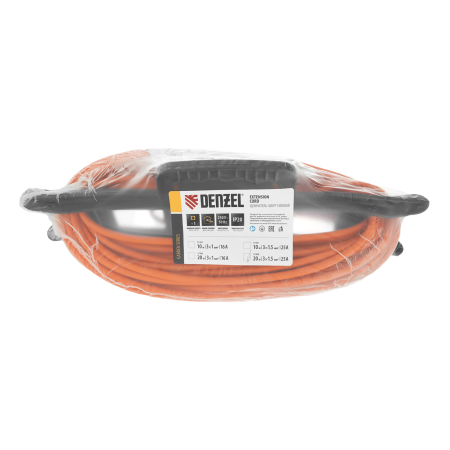 Удлинитель-шнур силовой Garden Series DENZEL, ПВС, 20м, 1 розетка 3 x 1,5 мм