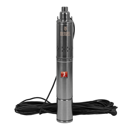 Скважинный насос DENZEL DWS-4-150, 1300 Вт, 2000 л/ч, напор 150 м, винтовой, диаметр 4