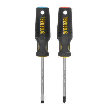 Набор отверток DENZEL 2 шт., PH+SL, S2, 3к рукоятка