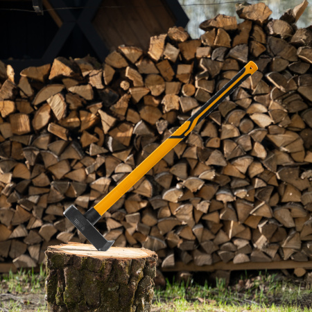 Колун-кувалда DENZEL 3000 г, кованая, фибергласовая  рукоятка c TPR покрытием, 880 мм